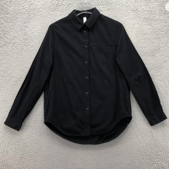 [LIKE NEW] Lululemon cotton button down black - Picture 1 of 2